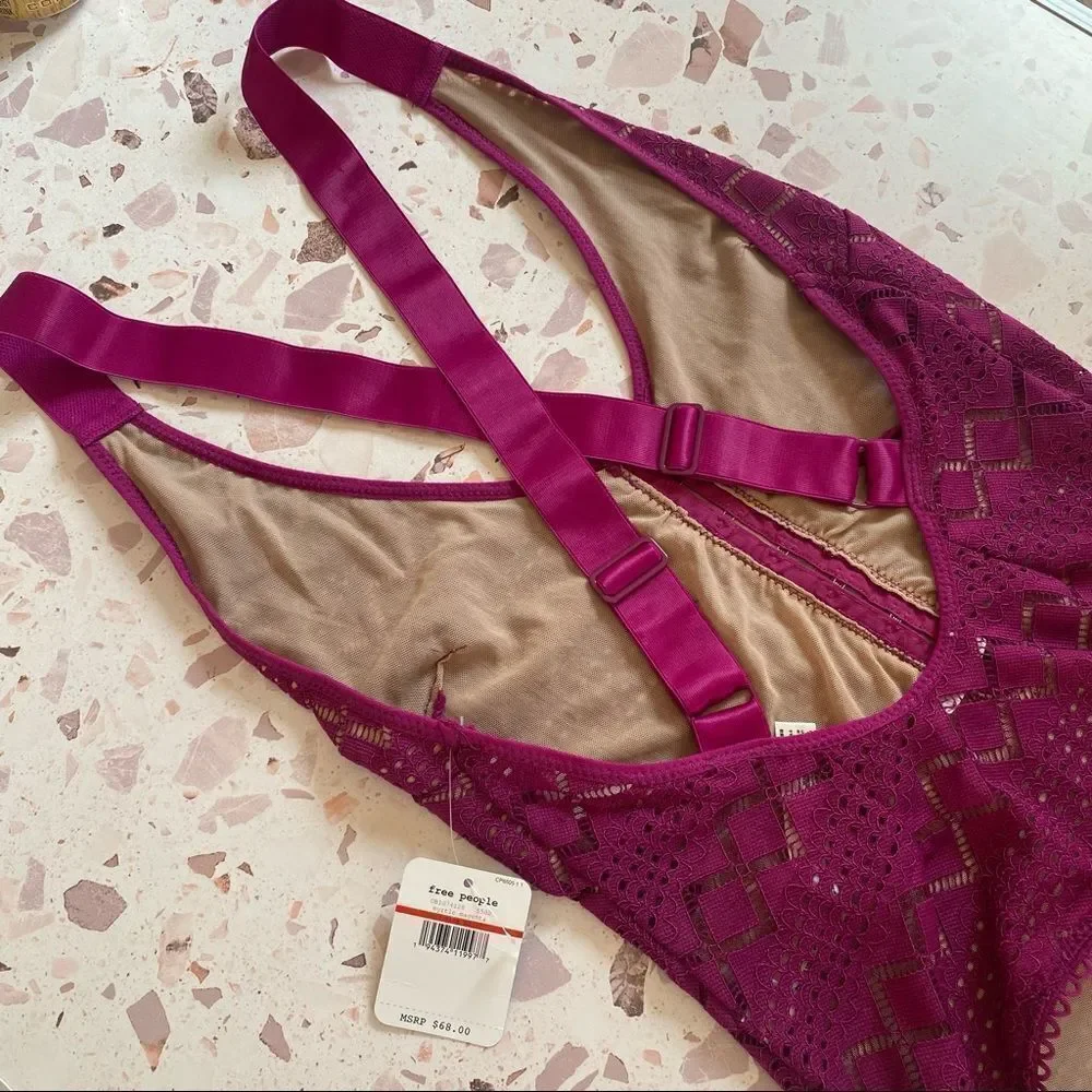 Free People Thank You Never Bodysuit NWT